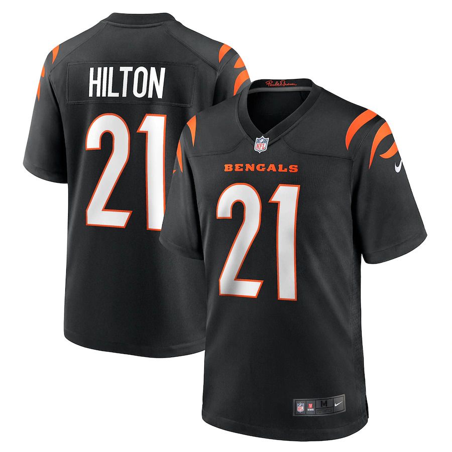 Men Cincinnati Bengals 21 Mike Hilton Nike Black Game Player NFL Jersey